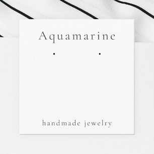 Aquamarine Gemstone Earring Jewellery Display Card