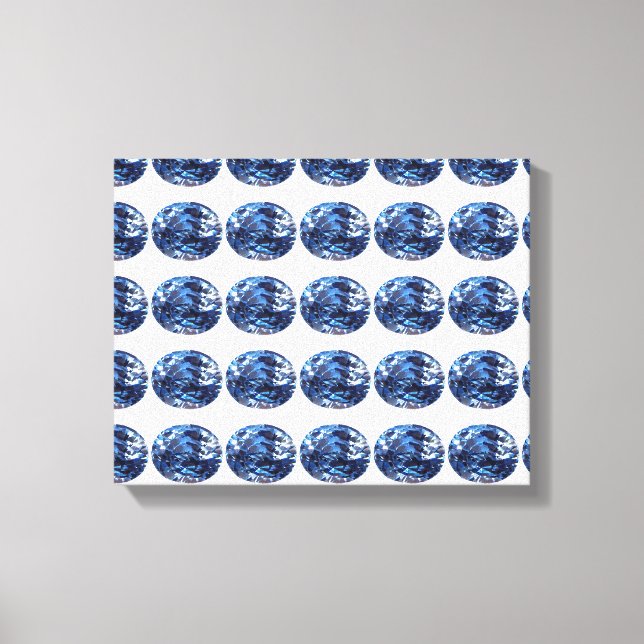 Aquamarine Gemstone, Sky Blue Canvas Print (Front)