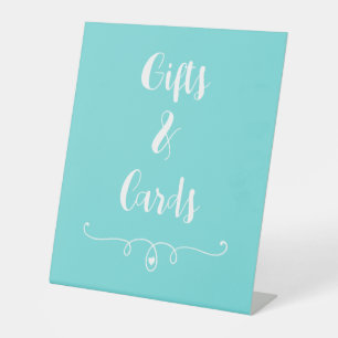 Aquamarine Gifts & Cards Pedestal Sign