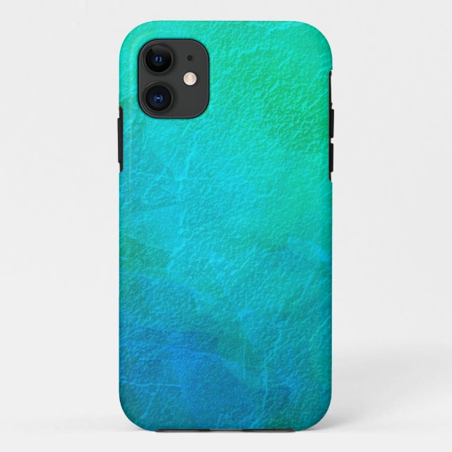 Aquamarine Green Blue Ice Abstract Art Case-Mate iPhone Case (Back)
