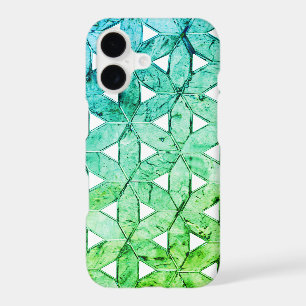 Aquamarine green Mosaic flower of life