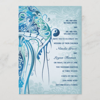 Aquamarine Jellyfish Invitation2 Invitation