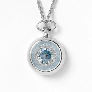 Aquamarine Jewel Seashell Watch