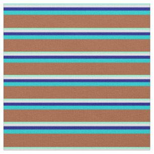 Aquamarine, Lavender, Blue, Dark Turquoise, Sienna Fabric