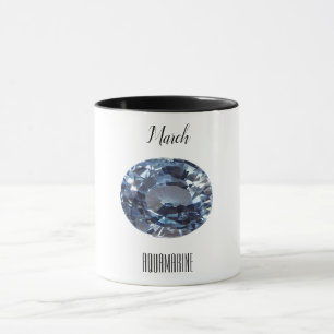 Aquamarine Light Blue Coffee Mug March stone
