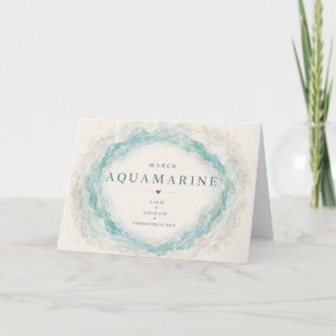 Aquamarine March Birthstone Card