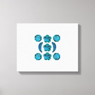 Aquamarine Motif Canvas Print