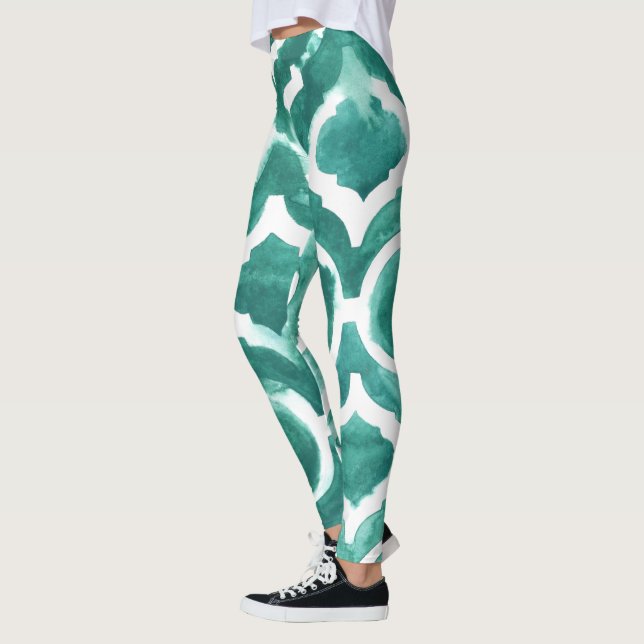 Aquamarine Motif IV Leggings (Left)