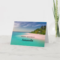 Aquamarine Ocean Tropical Beach Scenic Birthday