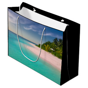 Aquamarine Ocean Tropical Beach Scenic Large Gift Bag