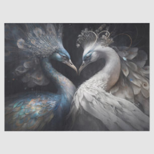 Aquamarine & Pearl Decoupage Tissue Paper