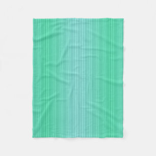 Aquamarine Teal and Green Vertical Stripes Pattern Fleece Blanket