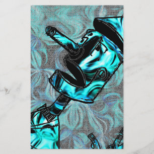 Aquamarine Tin Man Stationery