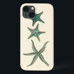 Aquamarine Triple Starfish iPhone 13 Case<br><div class="desc">This image of the different type of starfishes will be a great addition in your sea creature collection. You can image yourself at the beach hunting for starfish or playing in the sand. This image is perfect for those who love sea life and want to take it everywhere they go....</div>