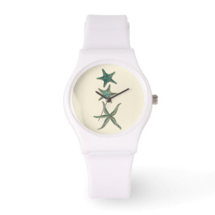 Aquamarine Triple Starfish Watch