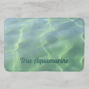 Aquamarine Tropical Water Bath Mat