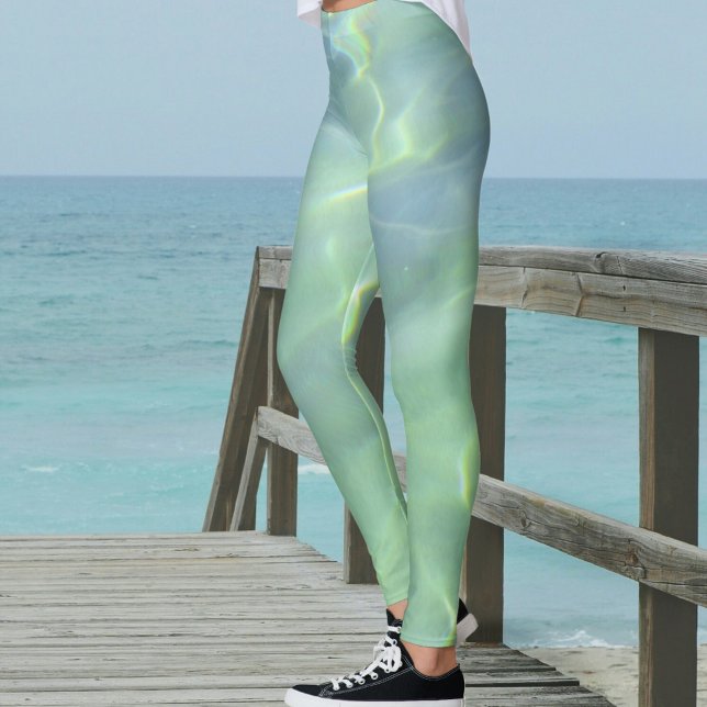 Aquamarine Tropical Water Chic Leggings (Creator Uploaded)