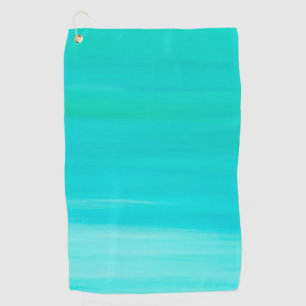 Aquamarine turquoise green ocean sea golf towel