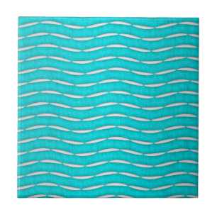 Aquamarine Turquoise Modern Pattern Tile