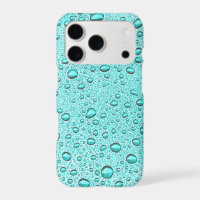 Aquamarine water droplets