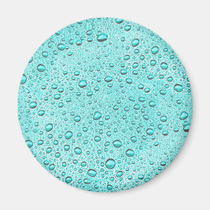Aquamarine water droplets magnet