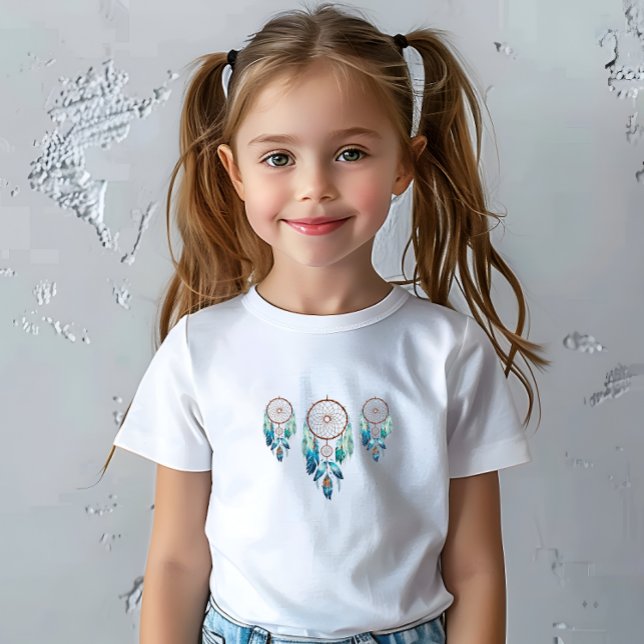 Aquamarine Watercolor Dreamcatcher Baby Shower T-Shirt (Aquamarine Watercolor Dreamcatcher Baby Shower Baby T-Shirt)