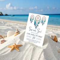 Aquamarine Watercolor Dreamcatcher Sip and See