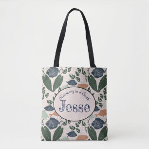 Aquaponics Fish Pattern Sustainable Tote Bag