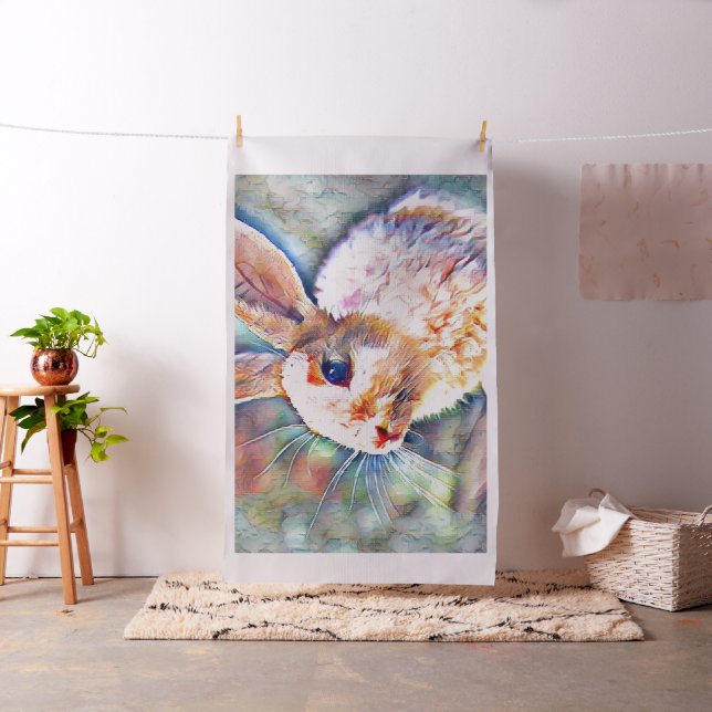 aquarell bunny fabric (In Situ)