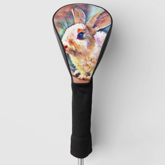 aquarell bunny golf head cover (Front)