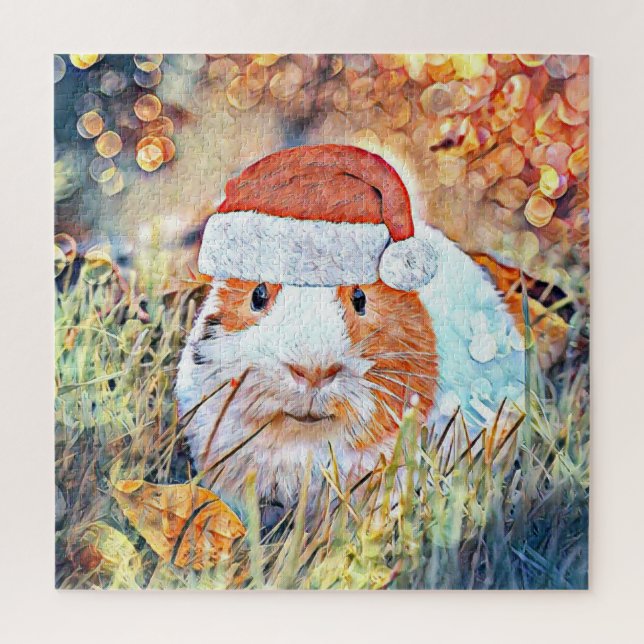 aquarell christmas guinea pig jigsaw puzzle (Vertical)