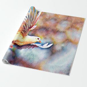aquarell dove wrapping paper