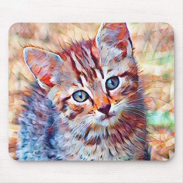 aquarell kitten mouse pad (Front)