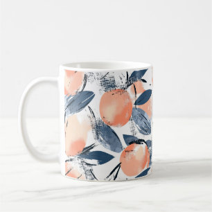 Aquarell Pfirsich Design Kaffeetasse Coffee Mug