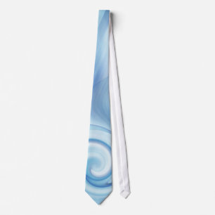 Aquarelle blue swirls tie