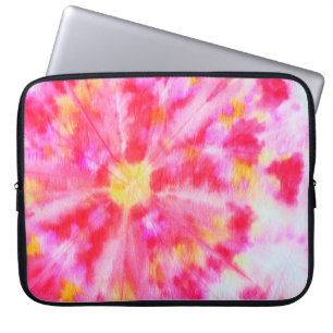 Aquarelle Creative Tone. Brush Gold. Ginger Tie Dy Laptop Sleeve