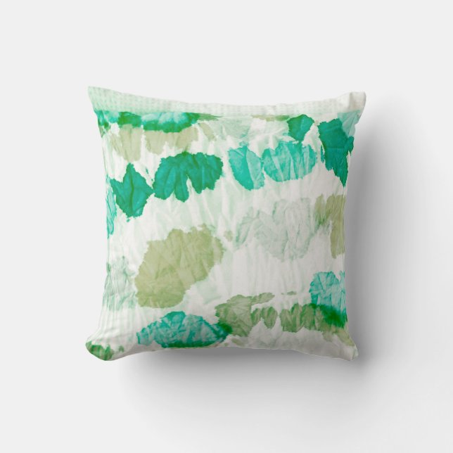 Aquarelle Texture. Splash. Abstract Splash. Tie Dy Cushion (Front)