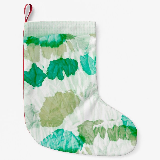 Aquarelle Texture. Splash. Abstract Splash. Tie Dy Small Christmas Stocking (Front)
