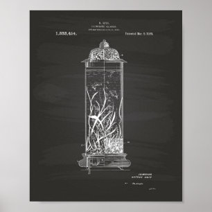 Aquarium 1920 Patent Art Chalkboard Poster