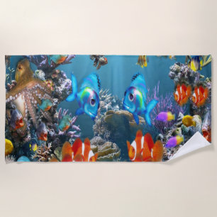 Aquarium Beach Towel