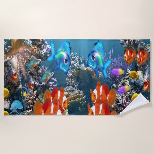 Aquarium Beach Towel (Front)