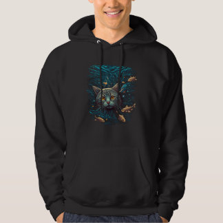 Aquarium Cat looking at fishes Hoodie