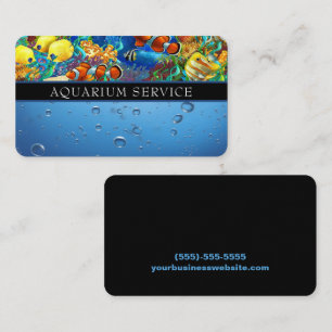 Aquarium Cleaning Maintenance Service Business Card