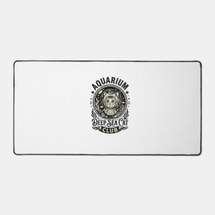 Aquarium Deep Sea Cat Funny Cat Graphic - Aquarium Desk Mat