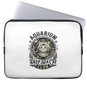 Aquarium Deep Sea Cat Funny Cat Graphic - Aquarium Laptop Sleeve