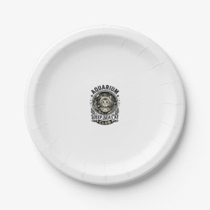 Aquarium Deep Sea Cat Funny Cat Graphic - Aquarium Paper Plate