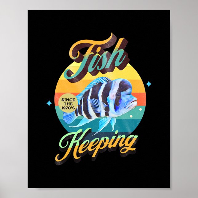 Aquarium Fish Keeping Frontosa Cichlid 1970s Poster (Front)