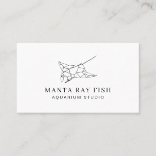 Aquarium Fish Manta Ray Business Card