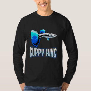 Aquarium Fishes Guppy King Aquarist T-Shirt