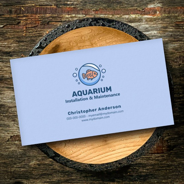 Aquarium Installation & Maintenance - Fish Bowl -  Business Card (Aquarium Installation & Maintenance - Fish Bowl - Business Card)